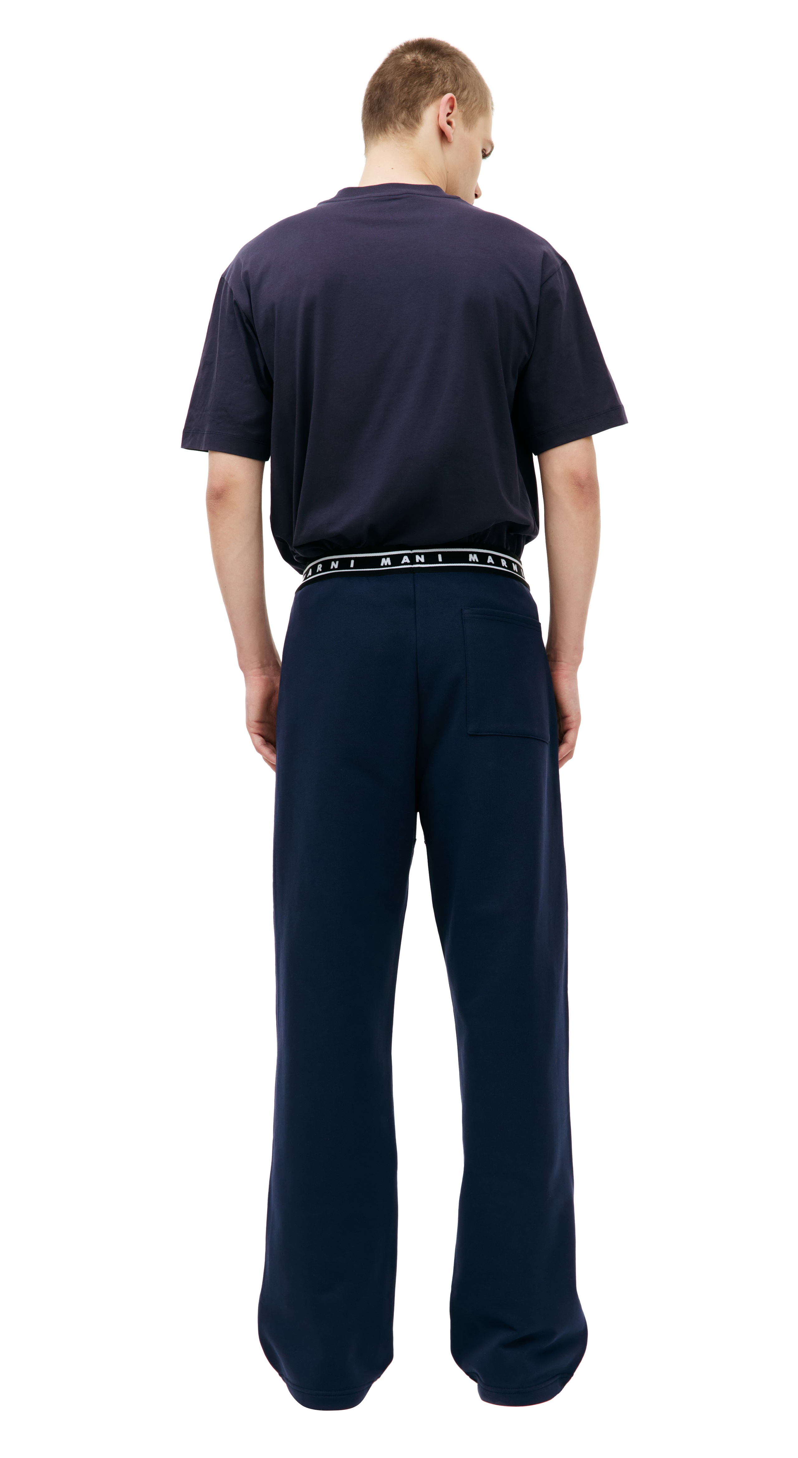NAVY COTTON TROUSERS - 3