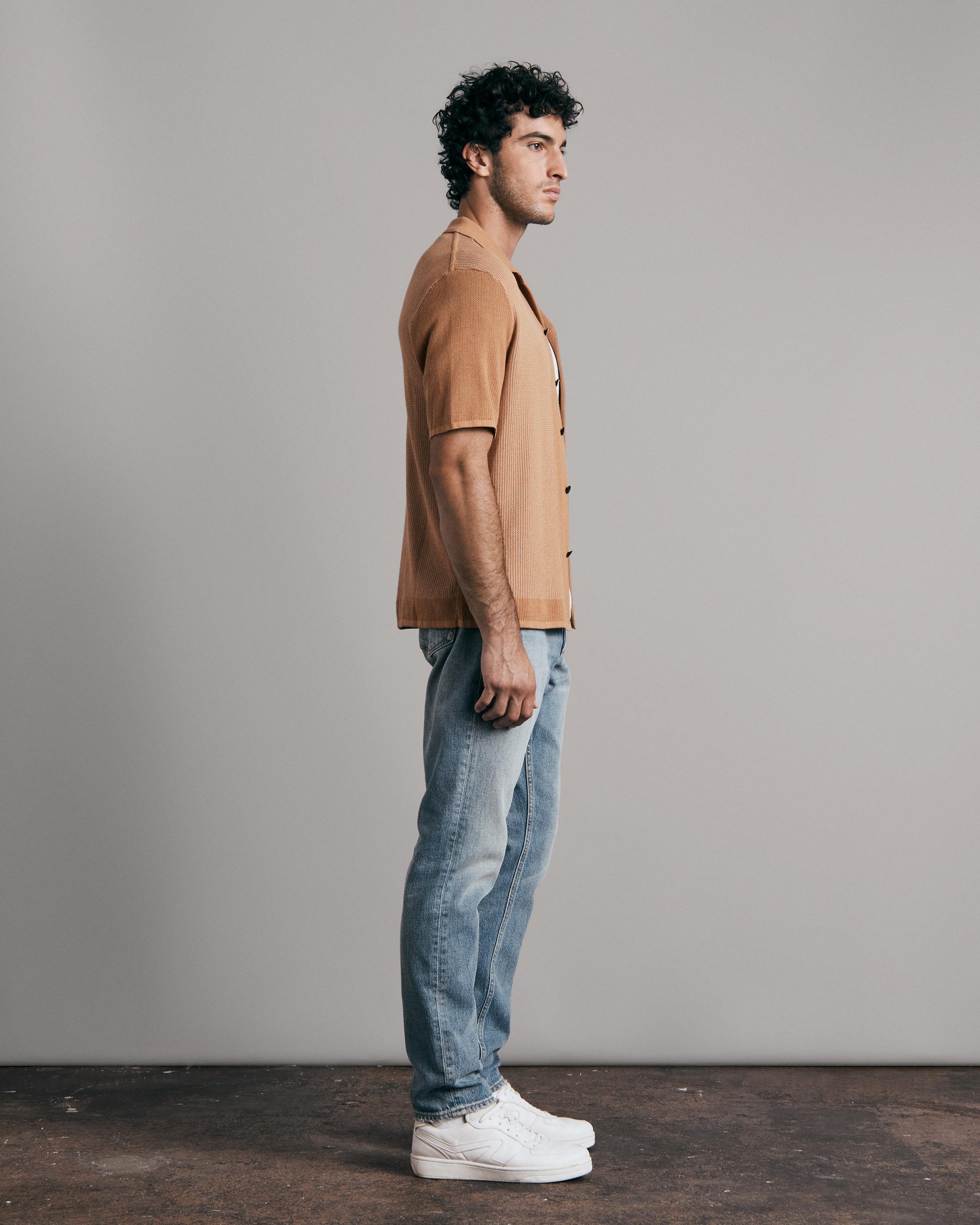 Harvey Cotton Knit Camp Shirt
Classic Fit Button Down Shirt - 4