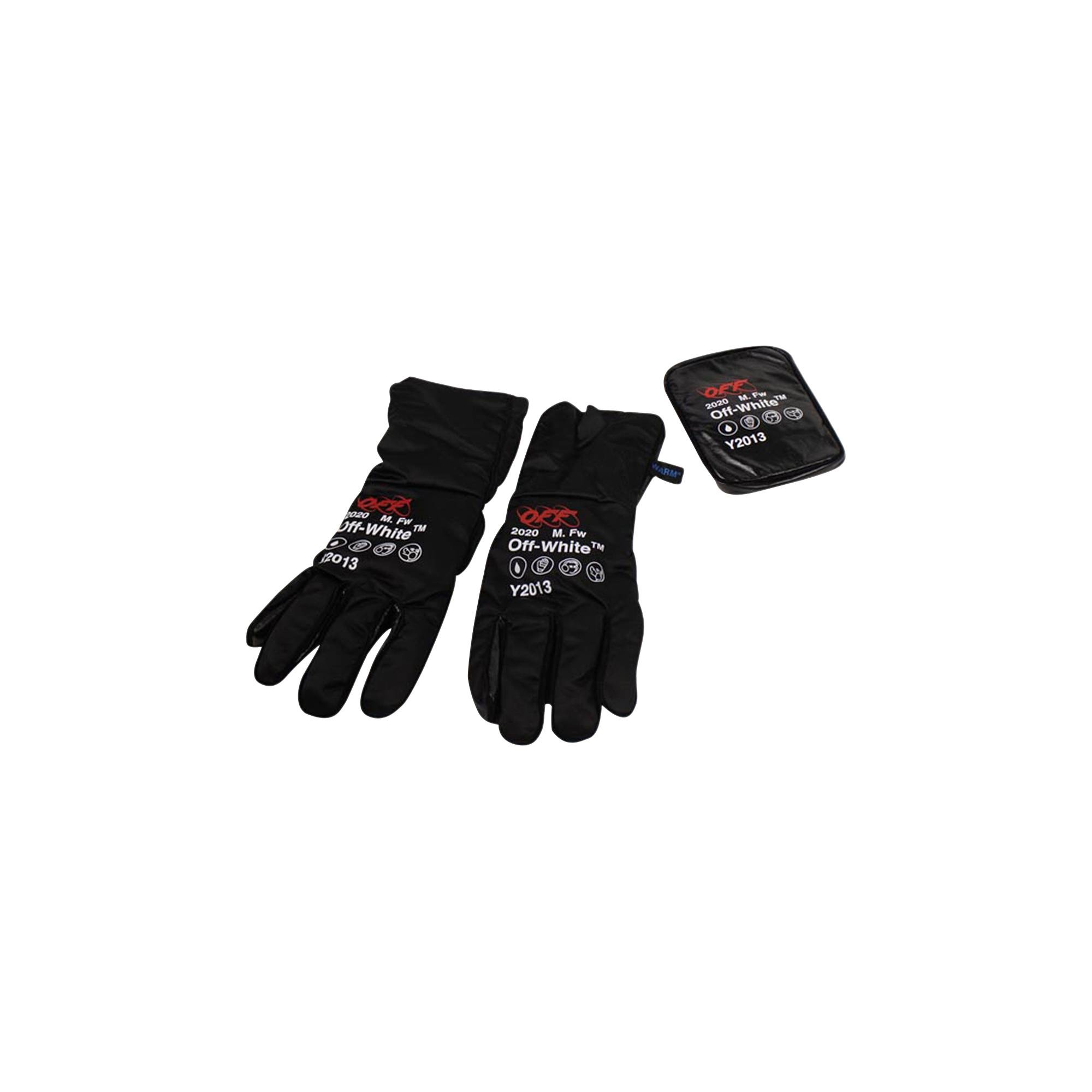 Off-White Pouch Gloves 'Black' - 2