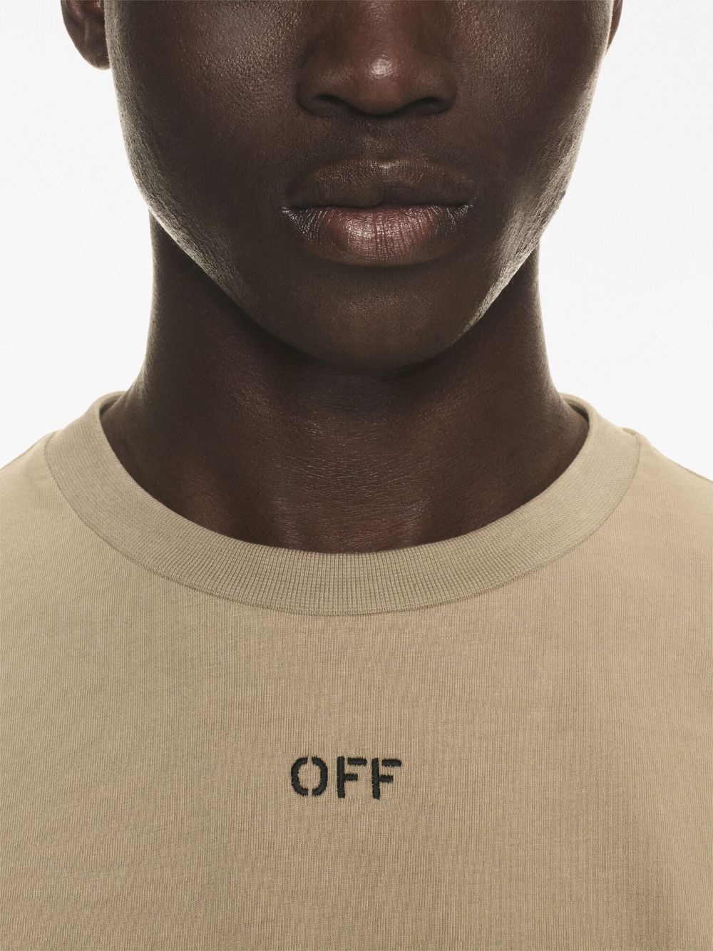 logo-embroidered cotton T-shirt - 5