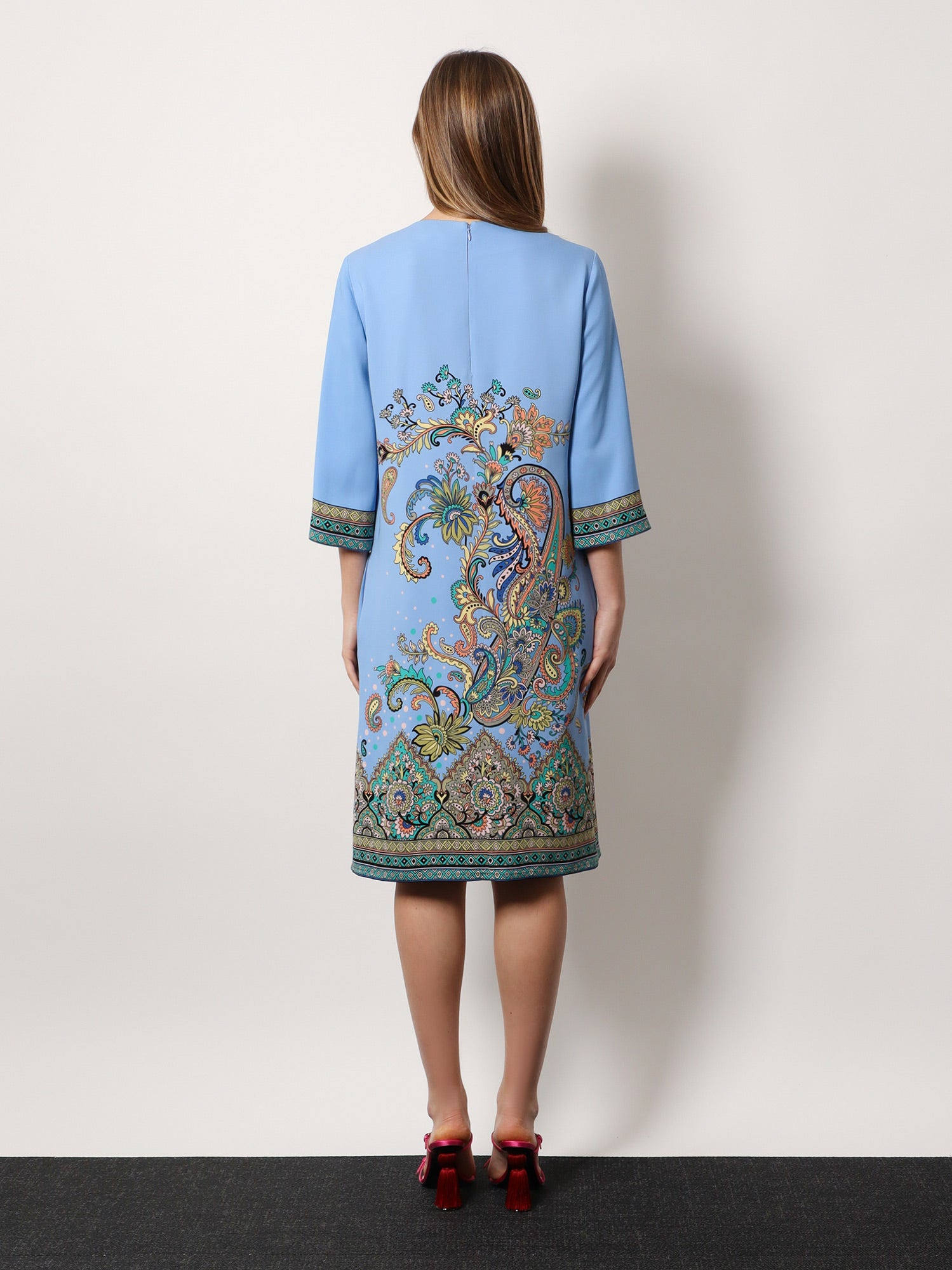 Stretch Viscose Dress With Iconic Print - 3