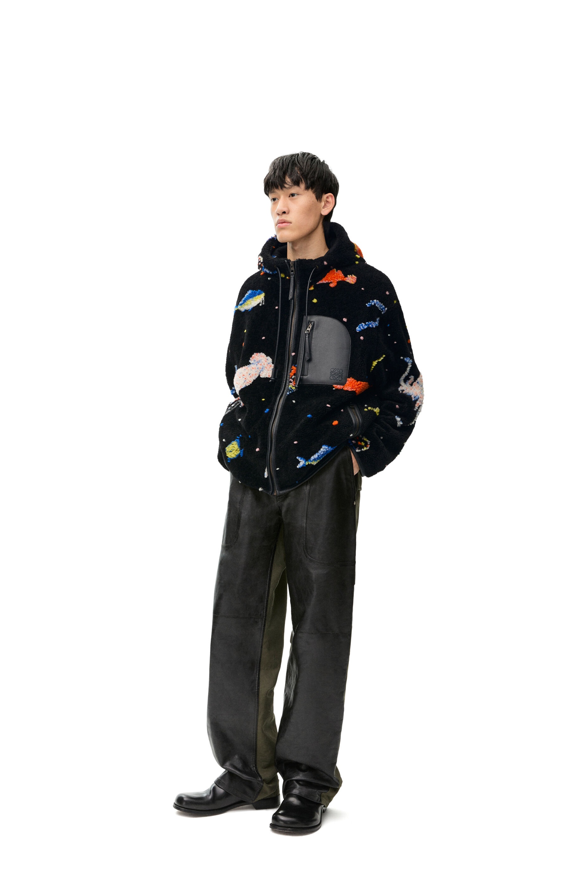 Hooded jacket in technical fleece - 2
