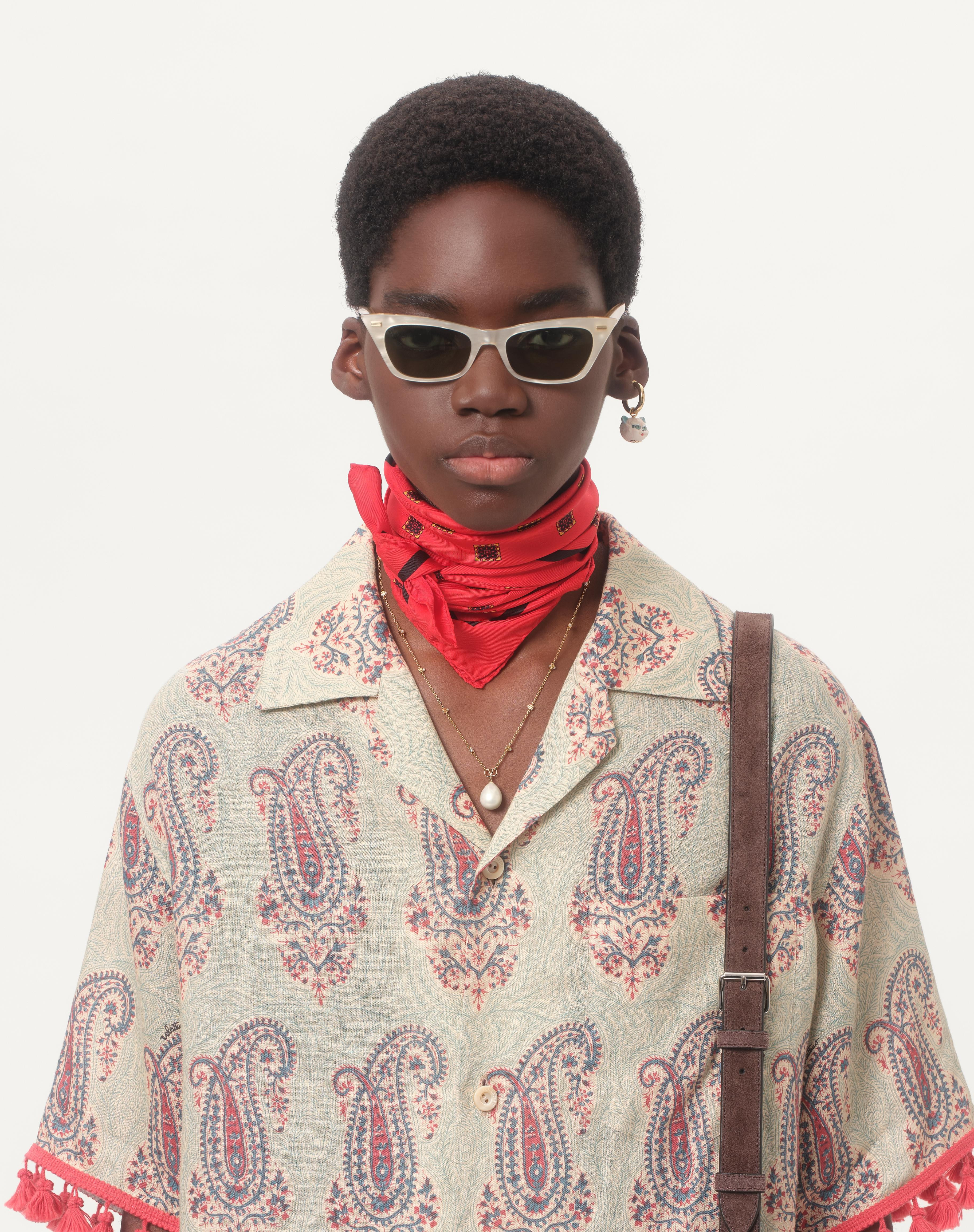 LIGHTWEIGHT LINEN BOWLING SHIRT WITH VOYAGE IMAGINAIRE PRINT - 4