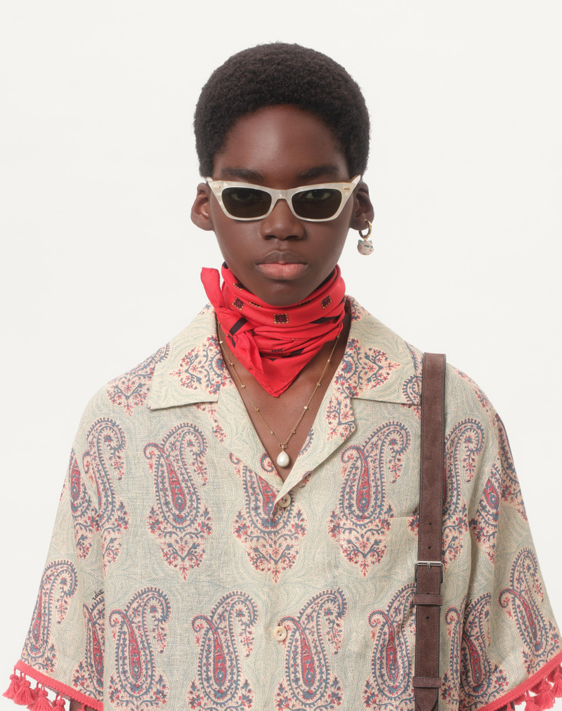 LIGHTWEIGHT LINEN BOWLING SHIRT WITH VOYAGE IMAGINAIRE PRINT 4