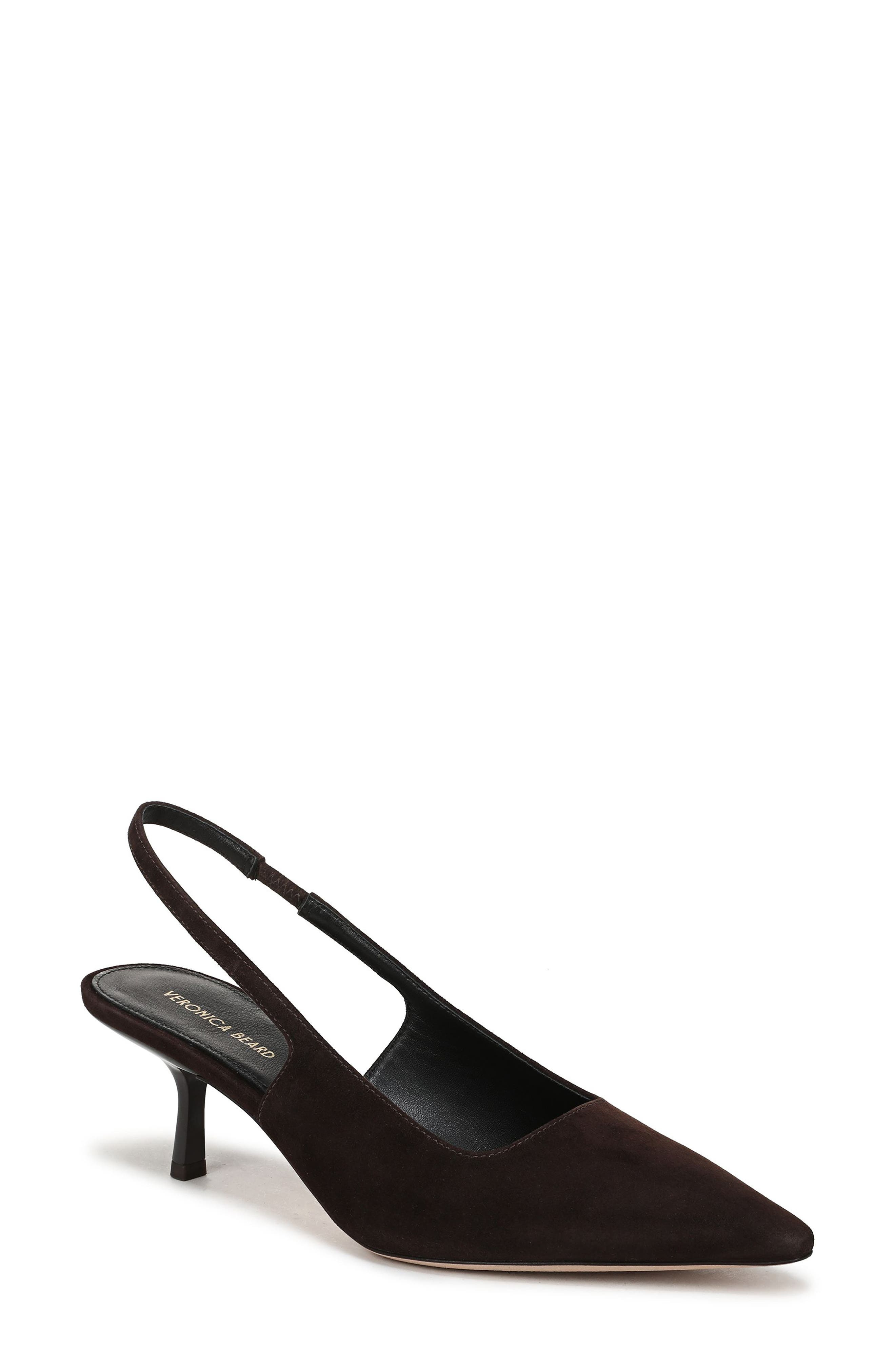 Veronica Beard Cashel Slingback Pointed Toe Pump in Espresso at Nordstrom - 1