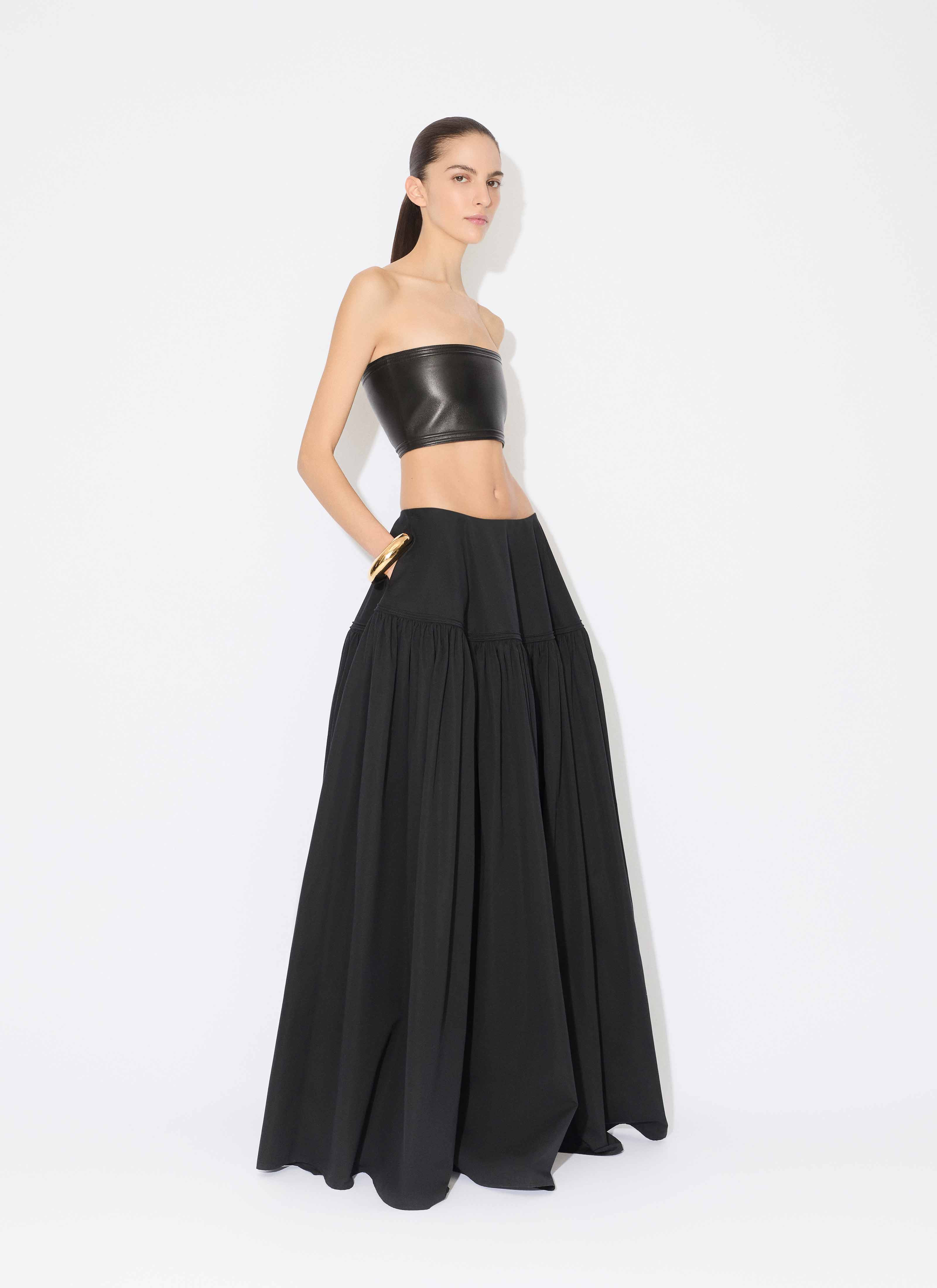 COTTON POPLIN FULL SKIRT - 4