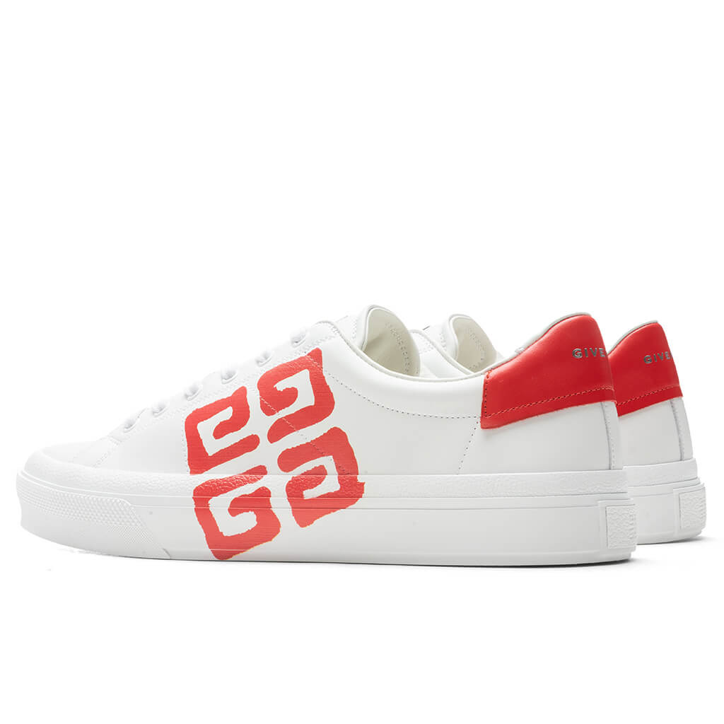 GIVENCHY CITY SPORT SNEAKERS - WHITE/RED - 3