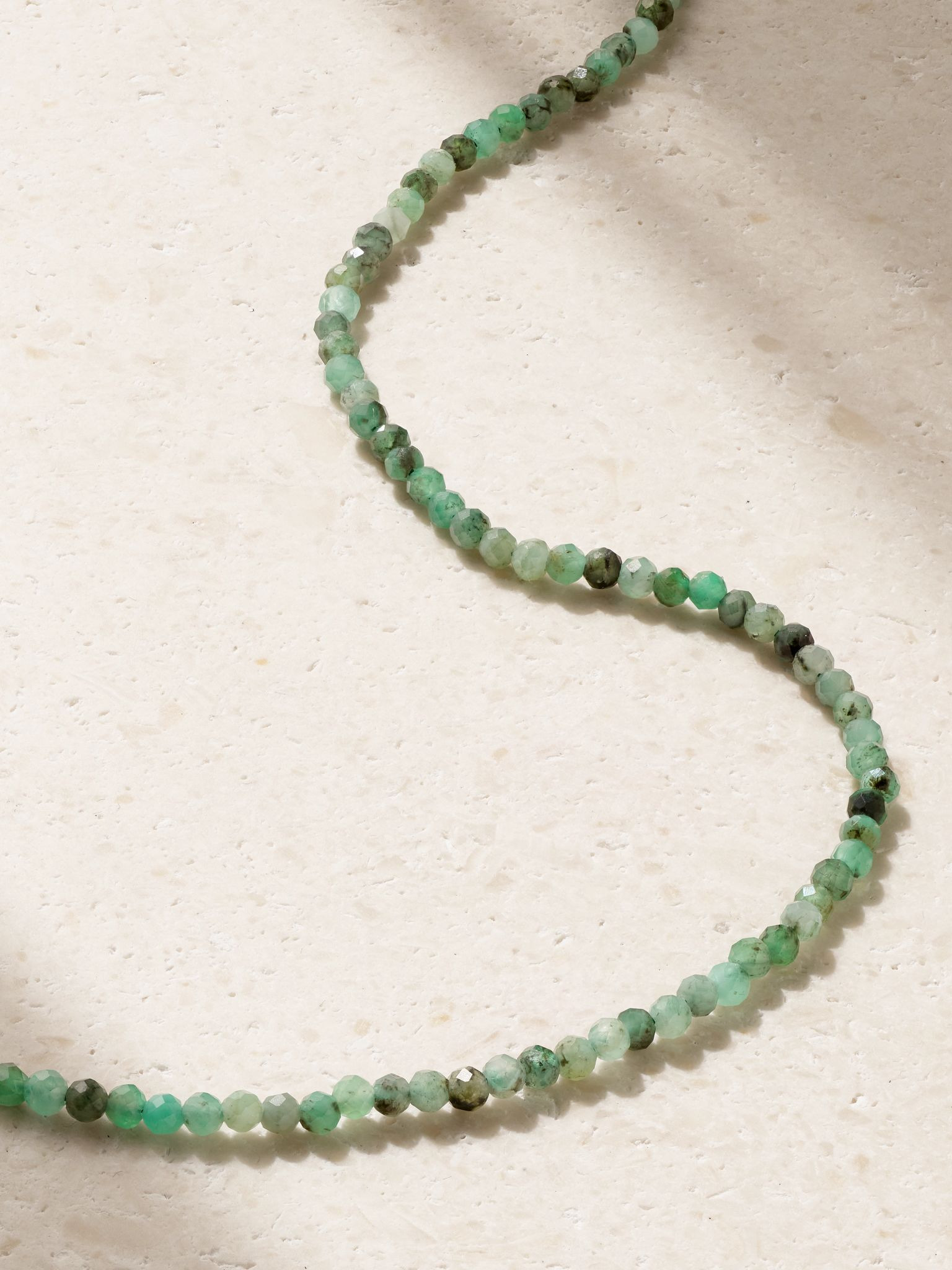 14-karat gold emerald necklace Gold - 4