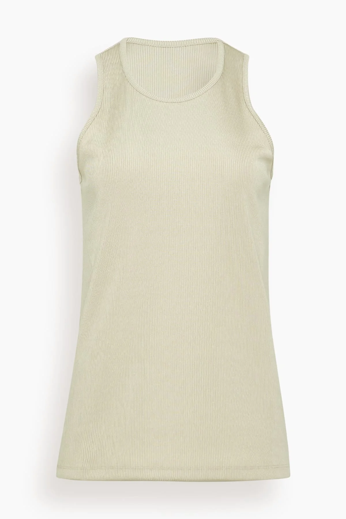 Stretch Luxe Rib Tank Top in Taupe - 1
