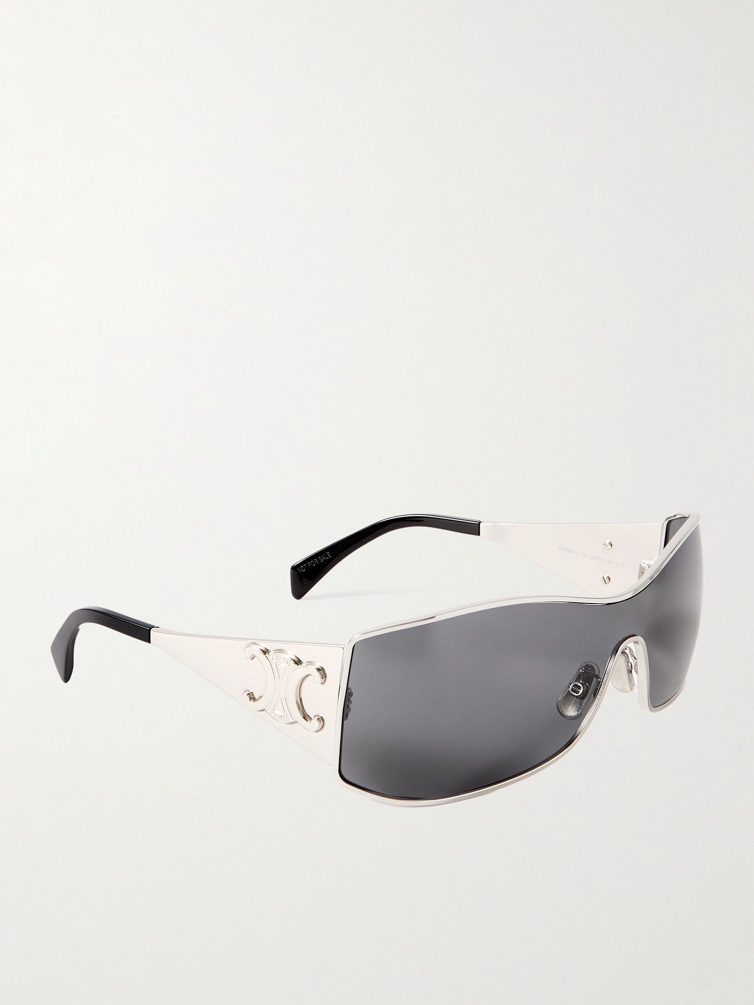 Rectangular-frame silver-tone sunglasses Silver - 3
