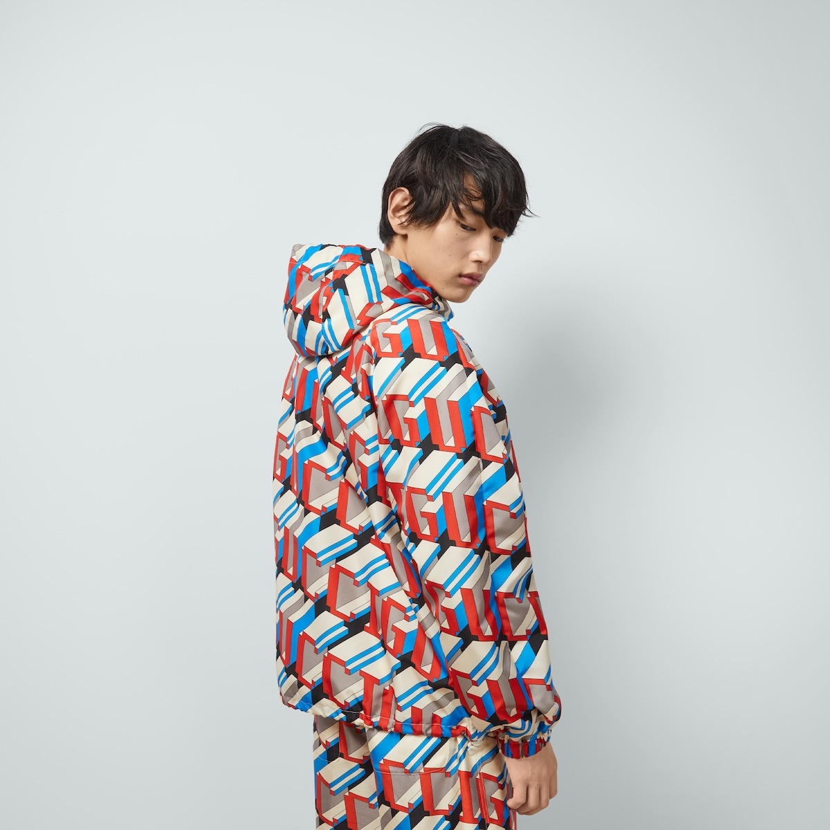 Gucci pixel print nylon jacket - 6