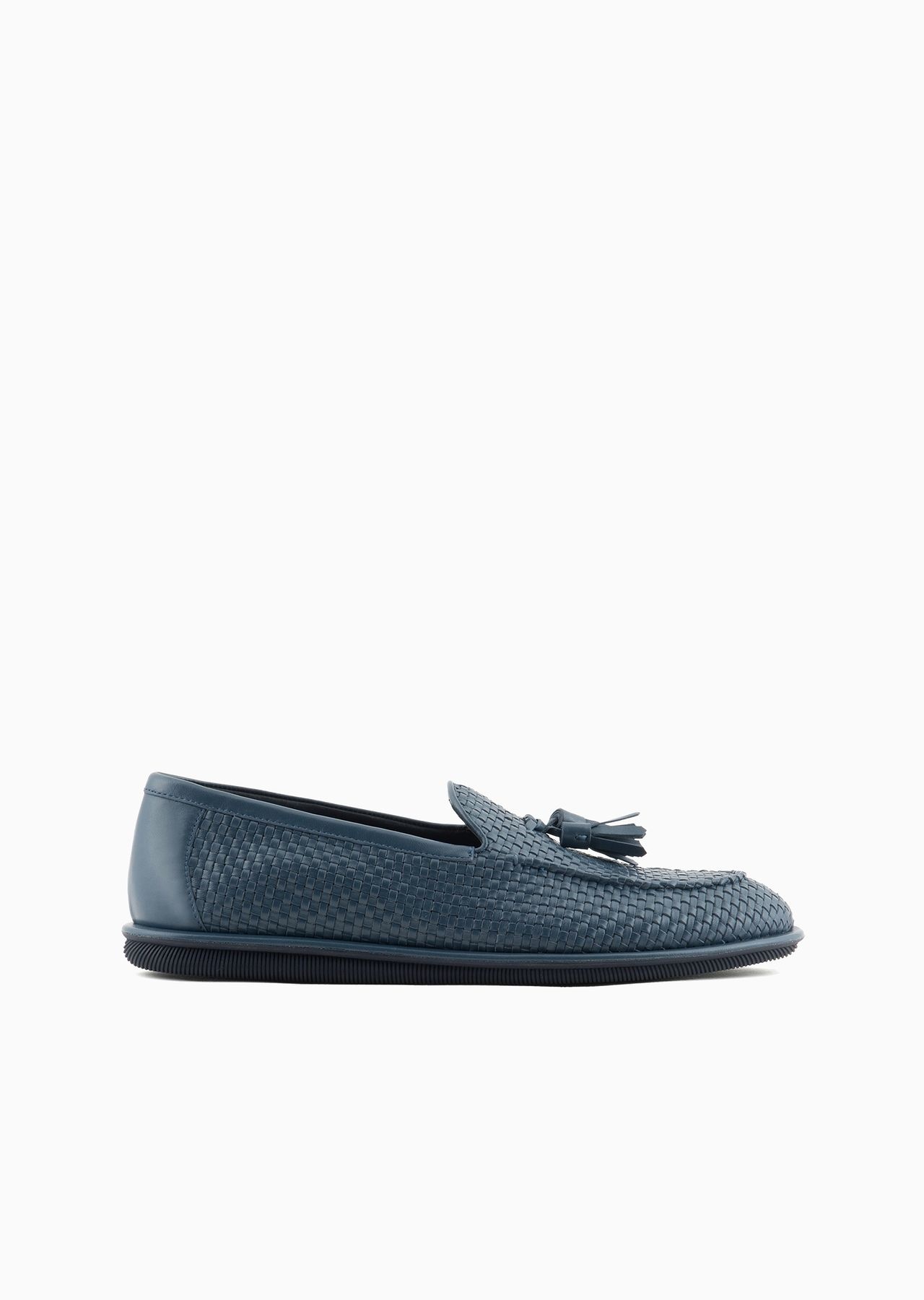 Woven nappa leather loafers with tassels - 1