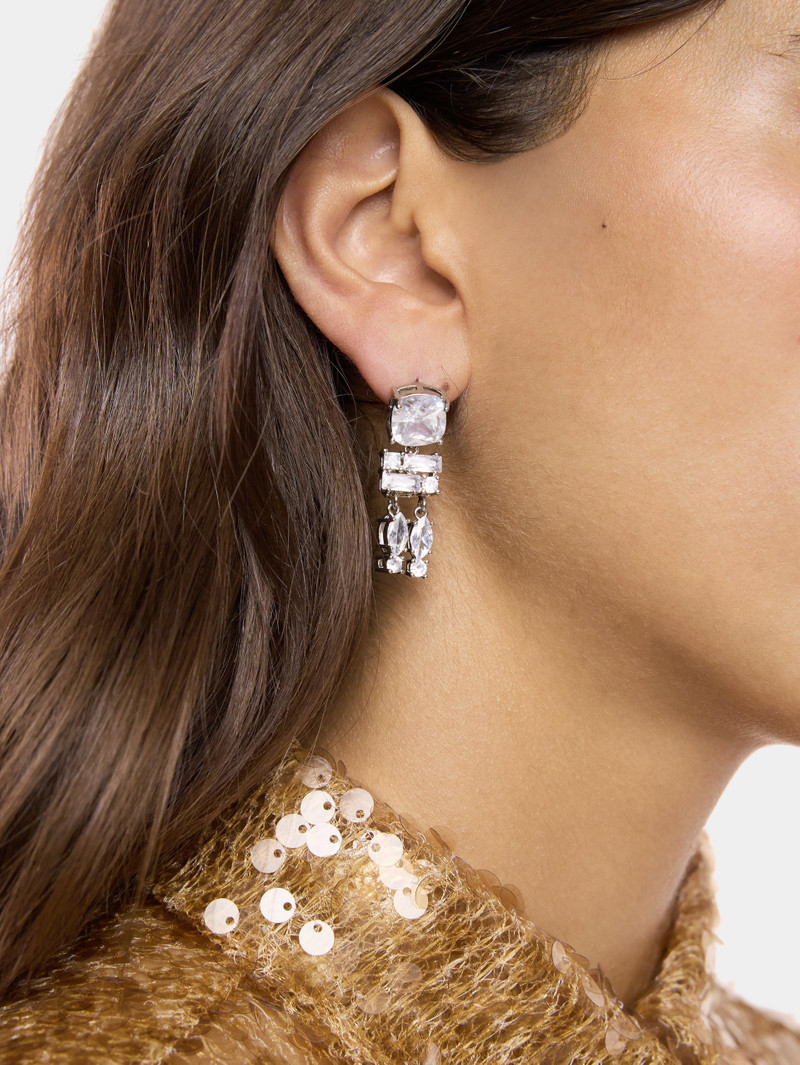 rabanne SILVER STRASS EARRINGS outlook