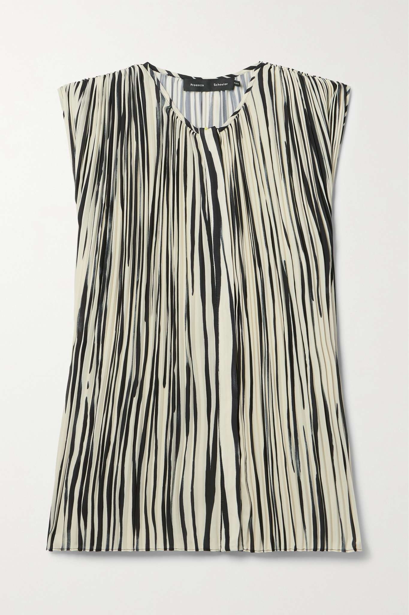 Flou pleated striped crepe blouse - 1