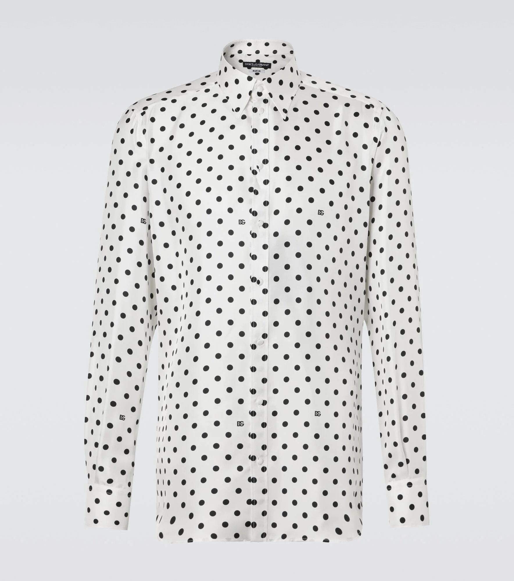 Polka-dot silk shirt - 1