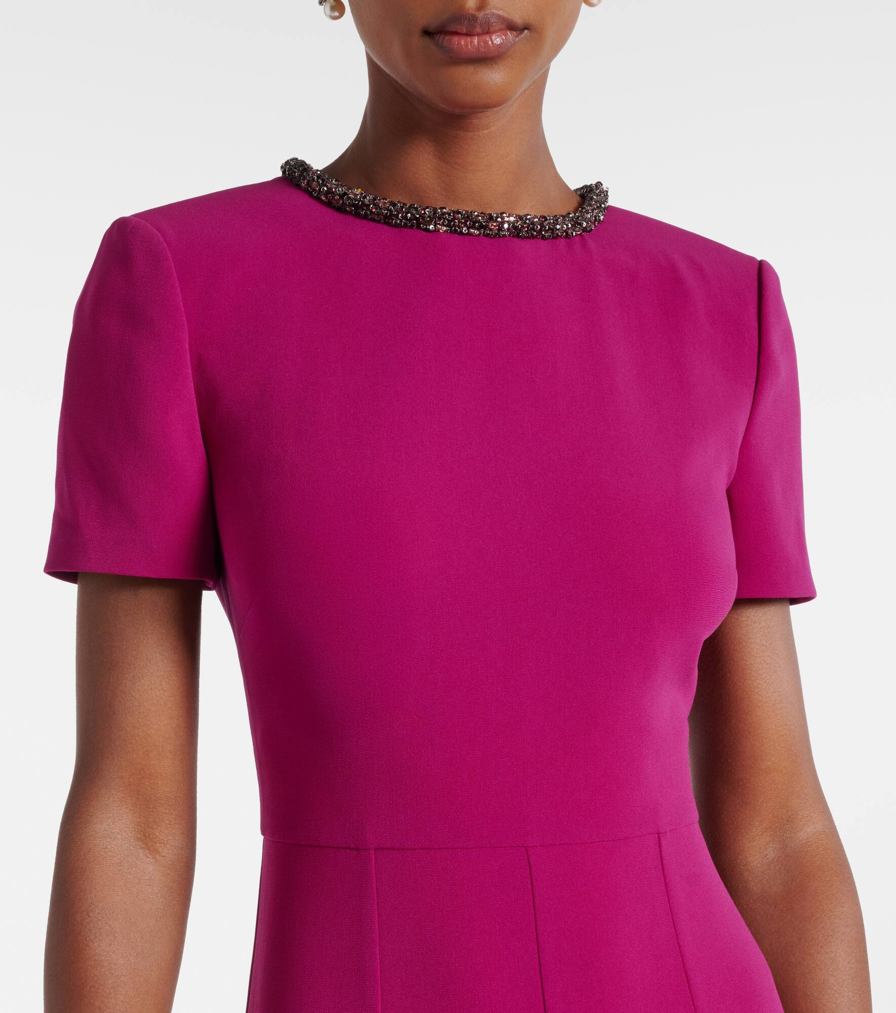 Embellished cady midi dress - 4
