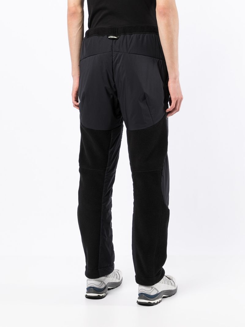 panelled buckled straight-leg trousers - 4