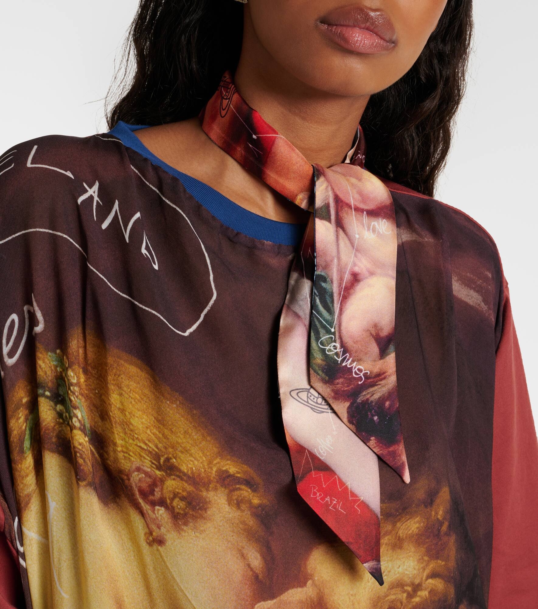Printed silk twill scarf - 3
