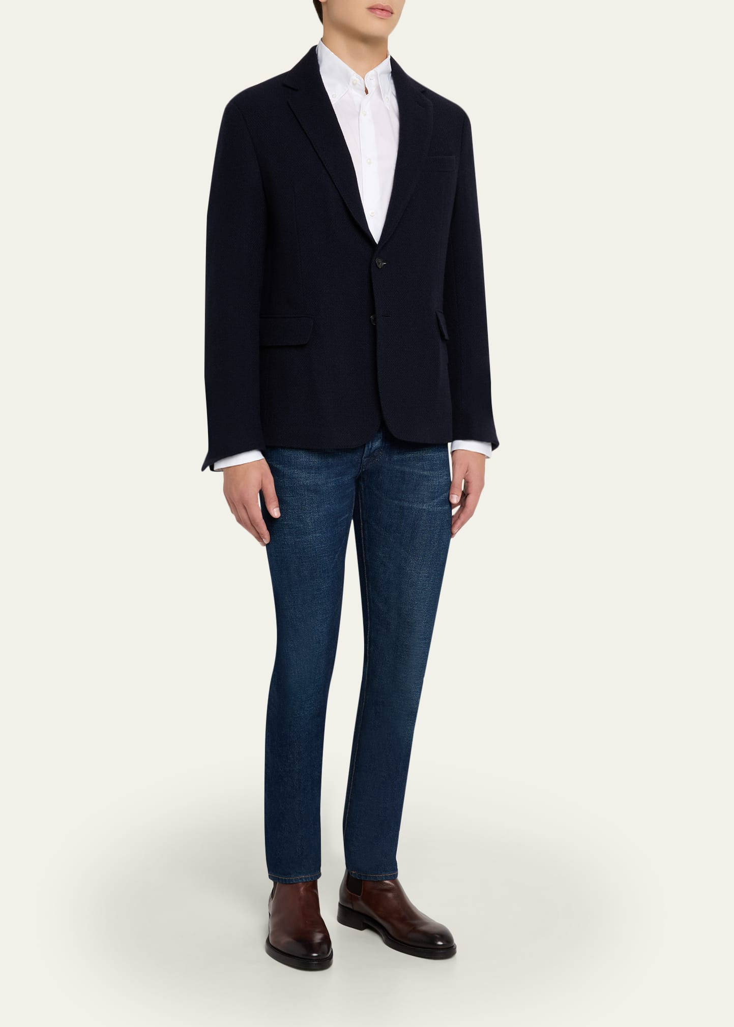 Men's Textured Wool Notch Lapel Sport Coat - 2
