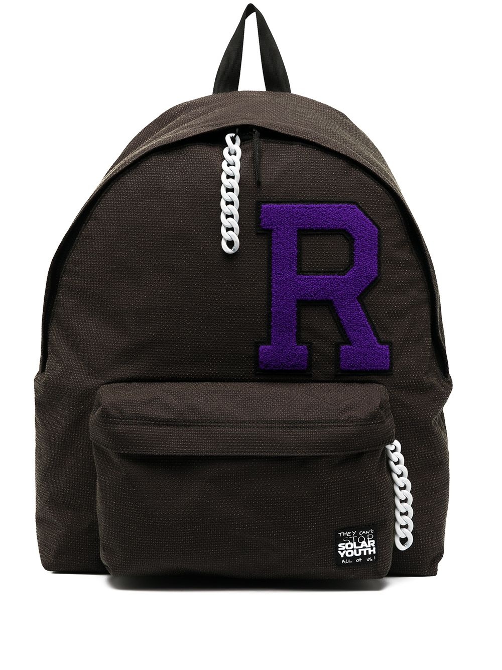 Pak'r checked logo patch backpack - 1