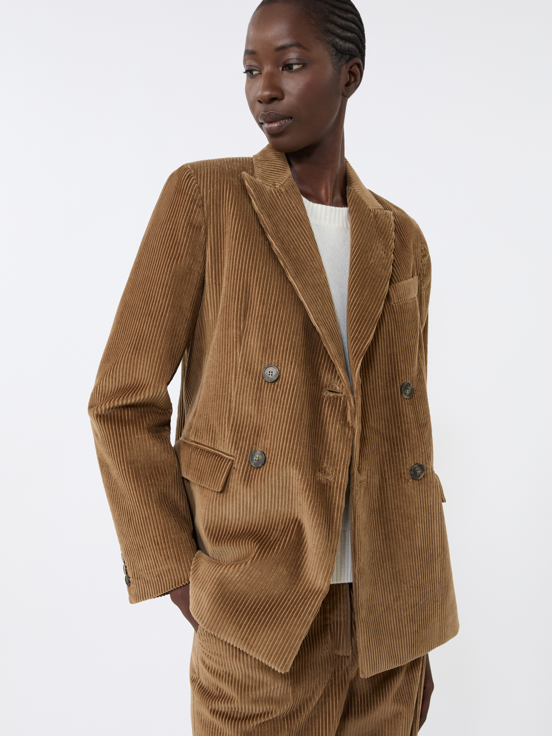 KATANGA Double-breasted velvet blazer - 5