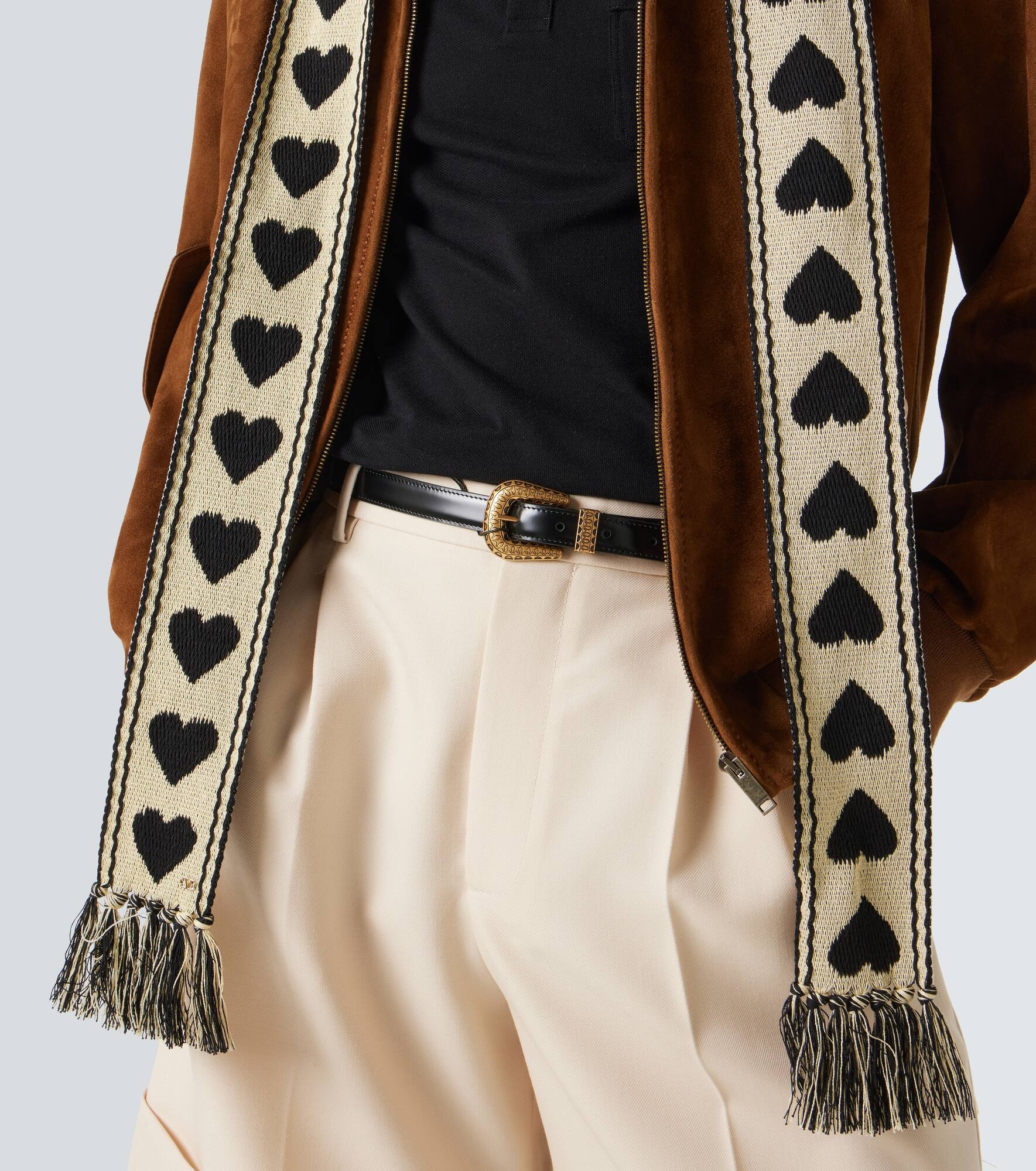 VLogo leather belt - 2