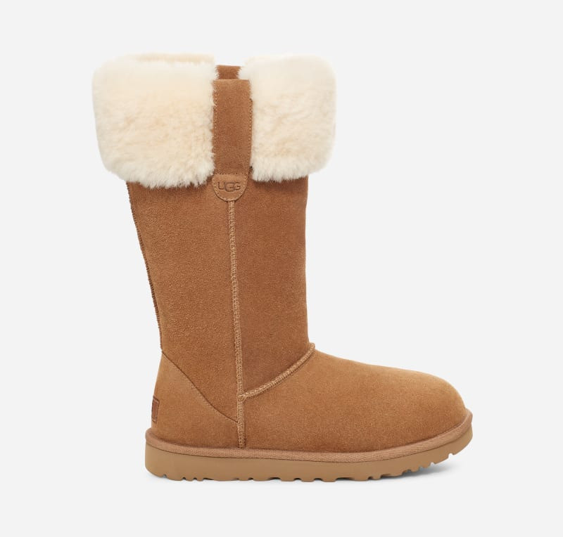 ® Women's Suhenny Tall Suede Classic Boots in Chestnut 1