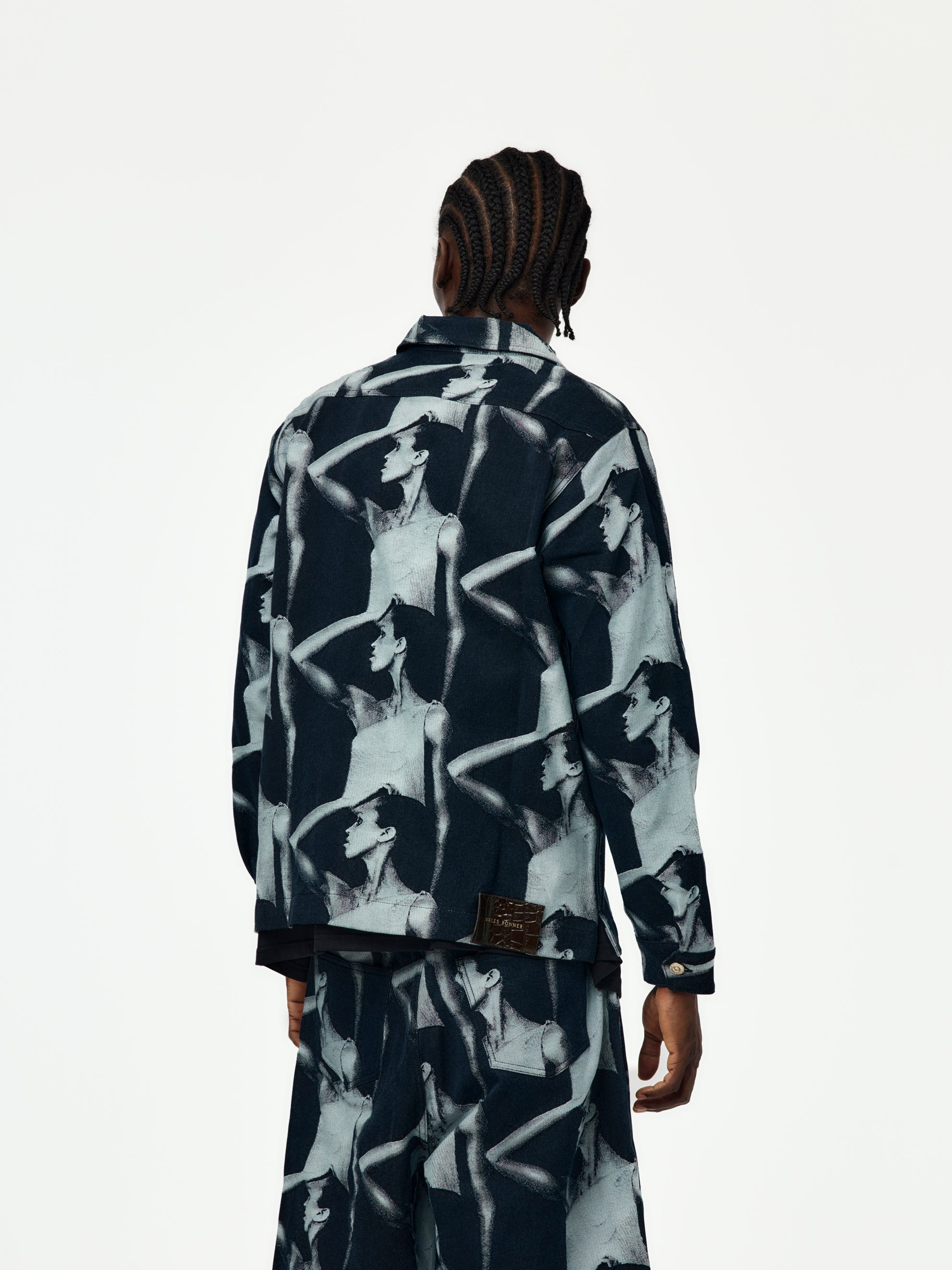 JET ZIP JACKET (JACQUARD FACE DENIM) - 3