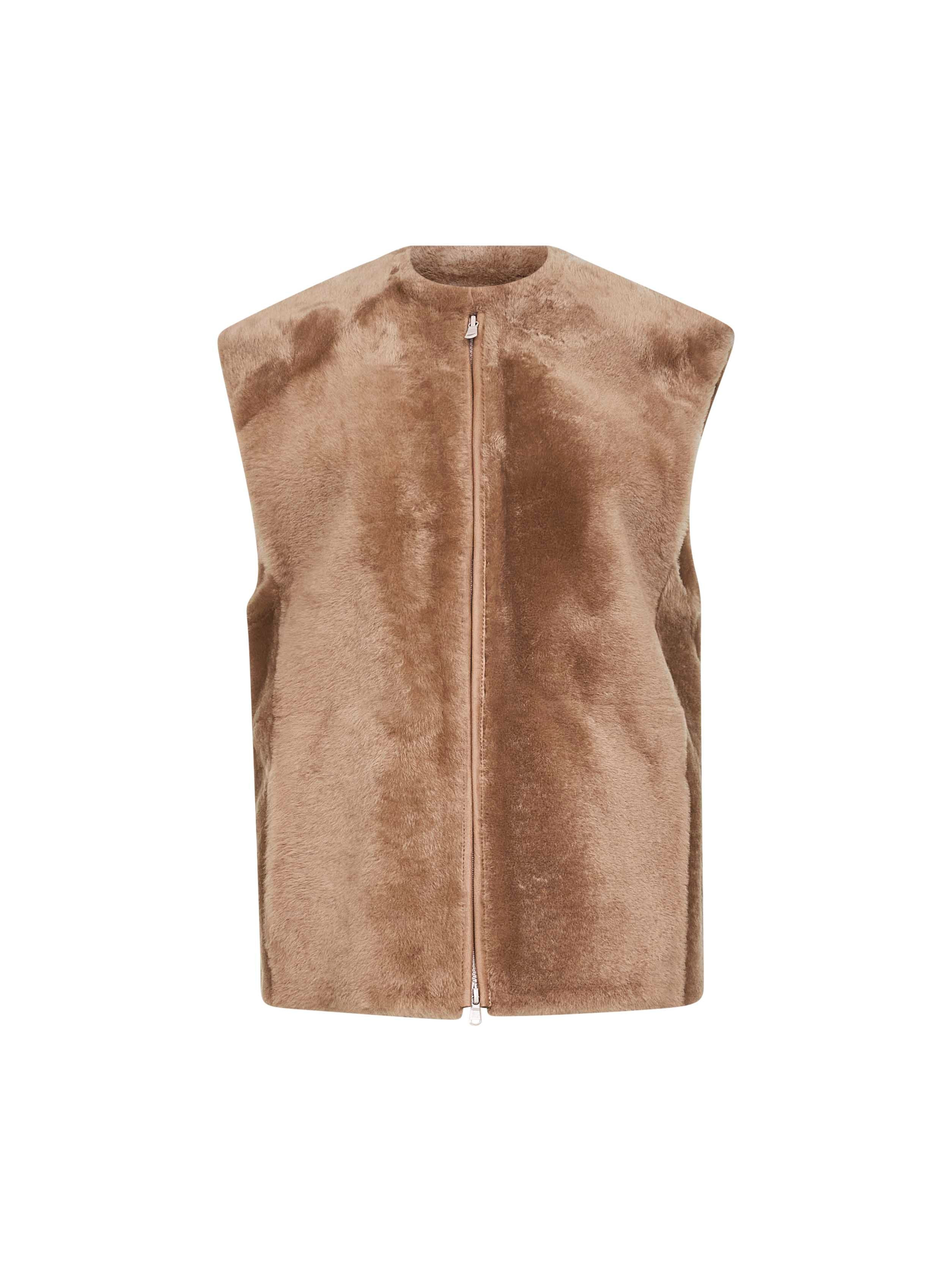 Brunello Cucinelli Women Greige Cashmere Blouson With Detachable Vest - 3