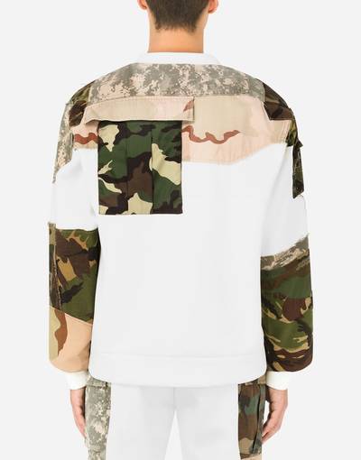 Dolce & Gabbana Camouflage patchwork sweatshirt with DG logo outlook