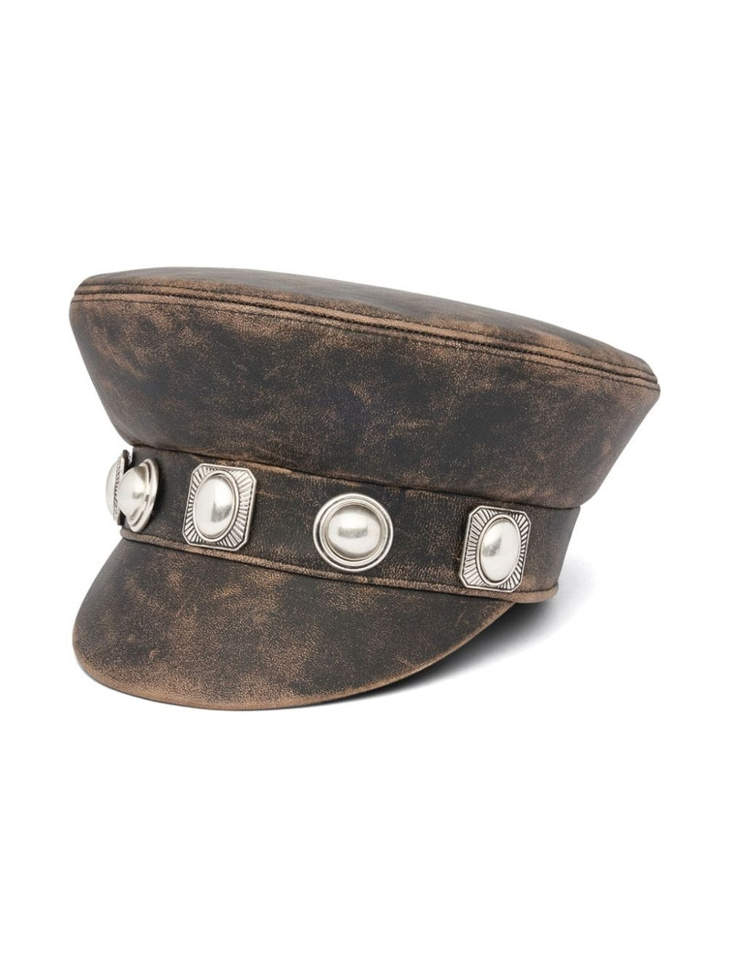 AREA charm-embellished porter hat outlook