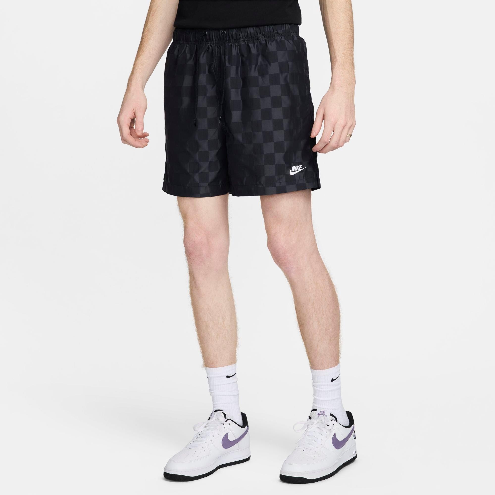 MEN'S NIKE CLUB CHECKERED NYLON FLOW SHORTS - 1