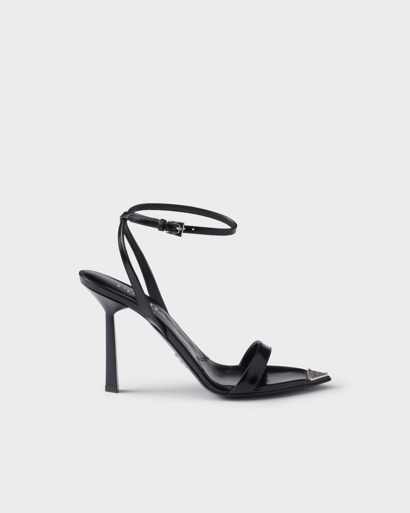 Prada Brushed leather sandals outlook