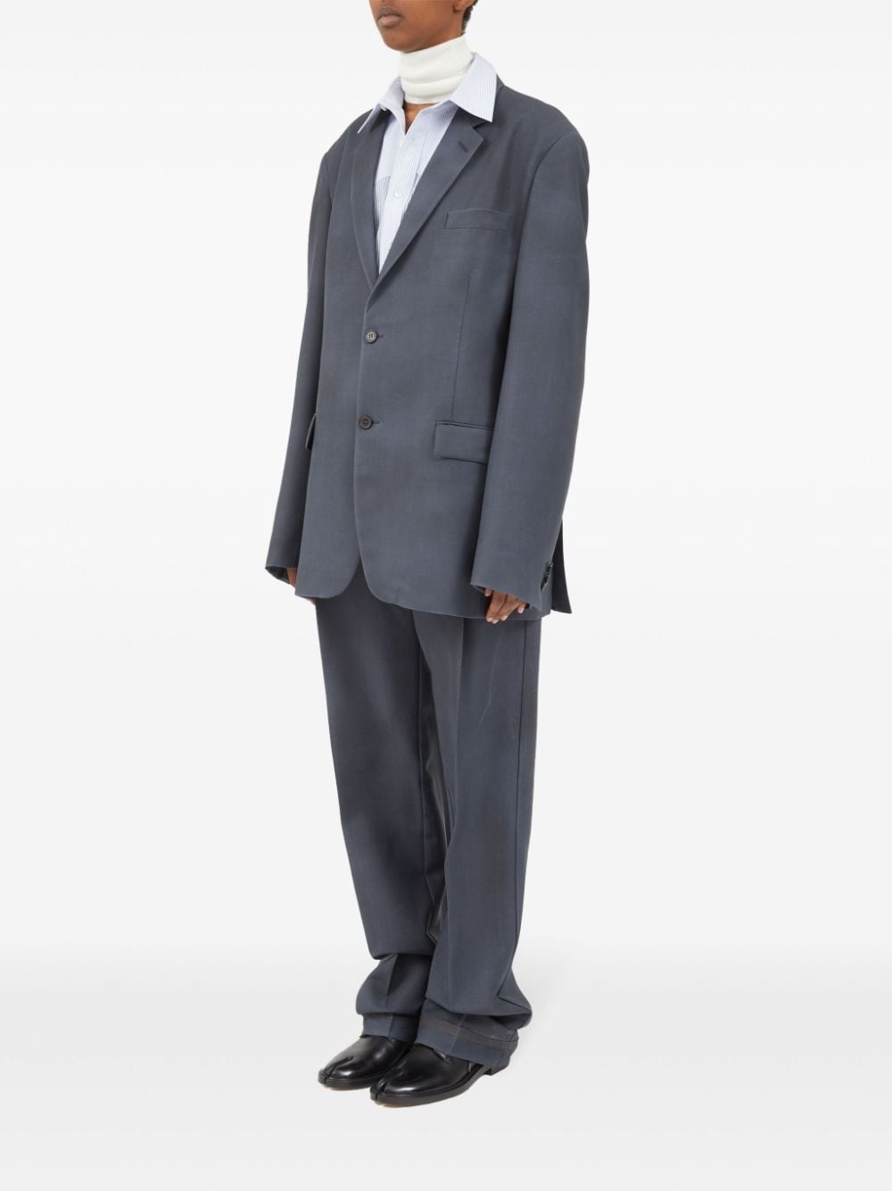 four-stitch single-breasted blazer - 6