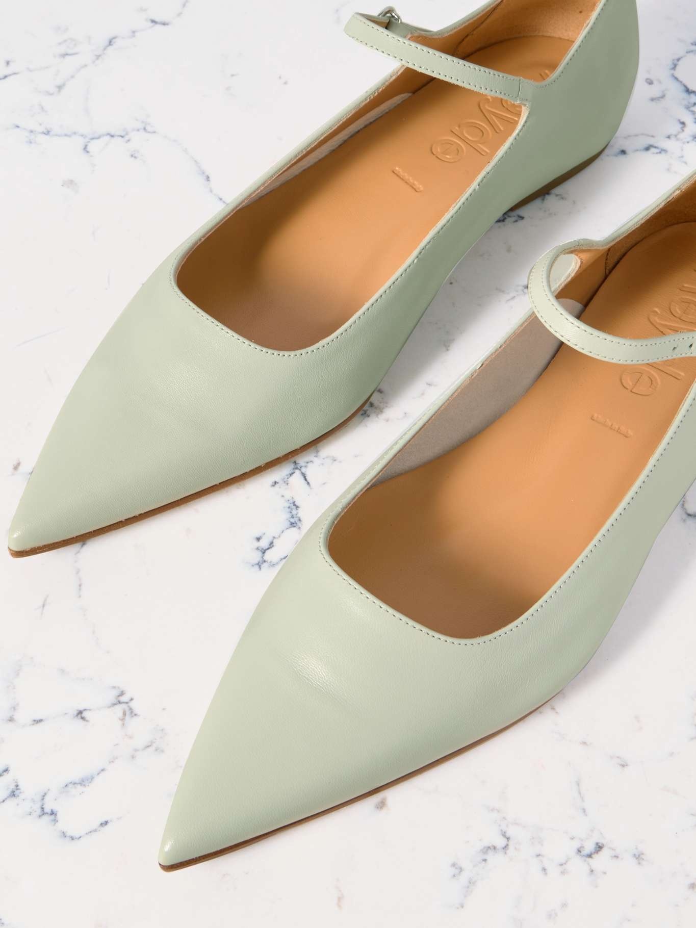 Cleo leather Mary Jane ballet flats Green - 4