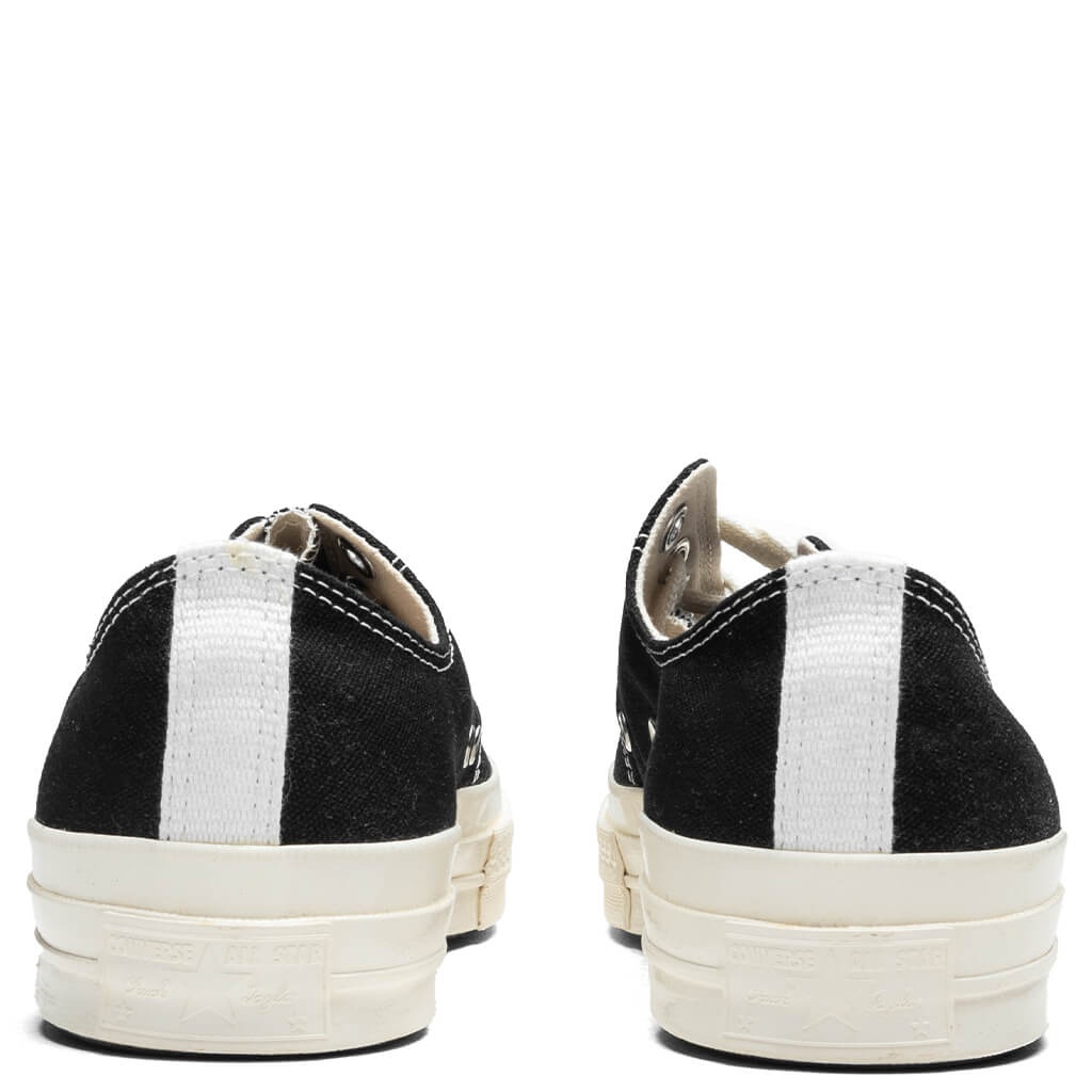 CONVERSE X COMME DES GARCONS PLAY ALL STAR CHUCK '70 OX SMALL RED HEART - BLACK - 4