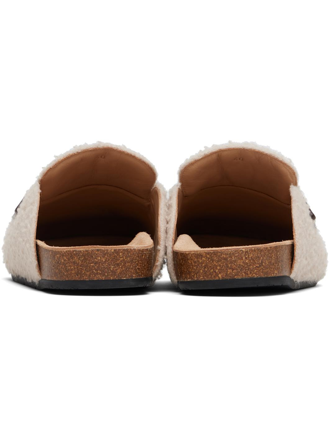 Beige Felt Loafers - 2