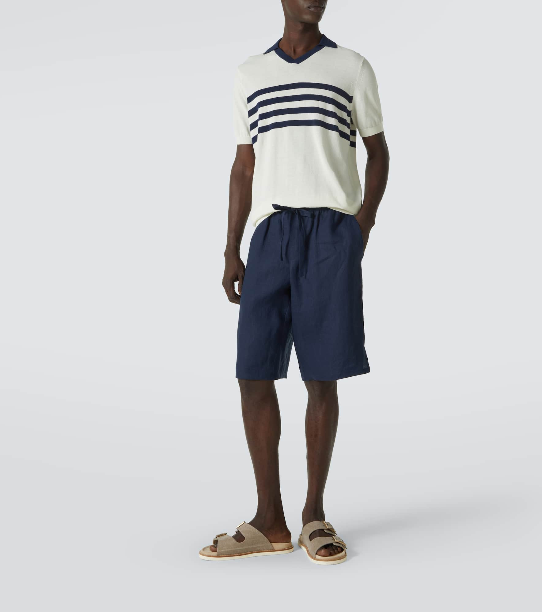Striped cotton polo shirt - 2