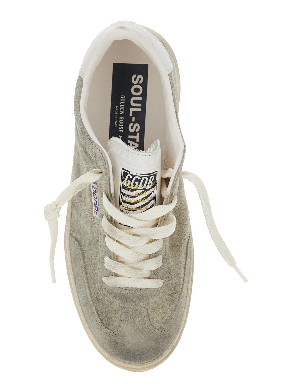 Golden Goose Women 'Soul-Star' Beige Low Top Sneakers With Metallic Heel Tab In Suede Woman - 4