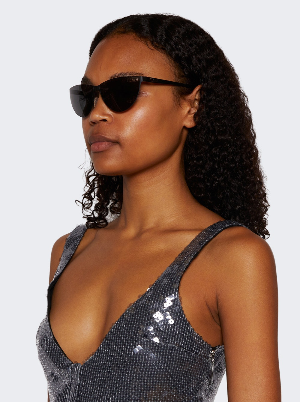 Cut-out Sunglasses Matte Black - 3