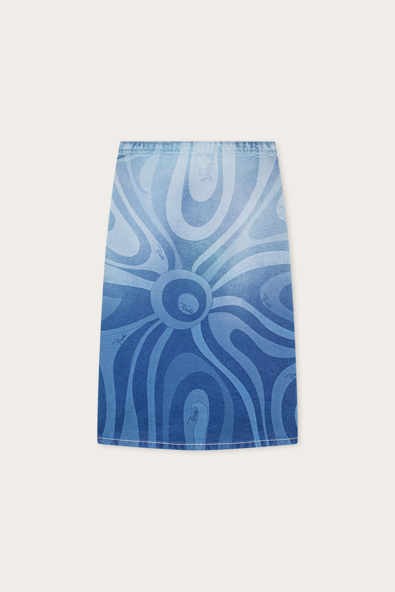 MARMO PRINT SHORT DENIM DRESS 1