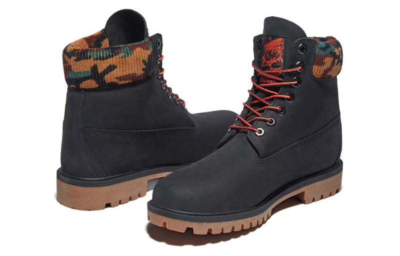 Timberland Timberland 6 Inch Premium Boot 'Black Nubuck with Camouflage Collar' A2KC3001 outlook