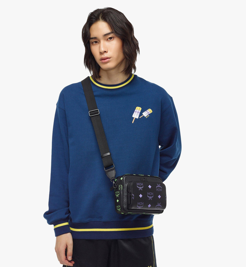 MCM MCM Tech Crossbody in Color Splash Logo Leather outlook