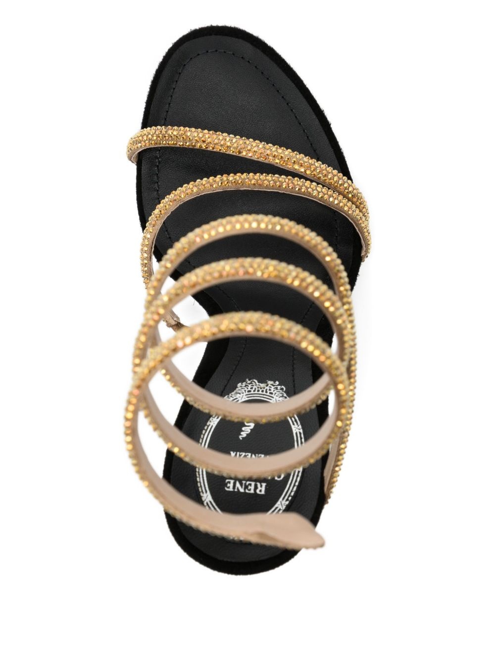 110mm crystal-embellished spiral sandals - 4