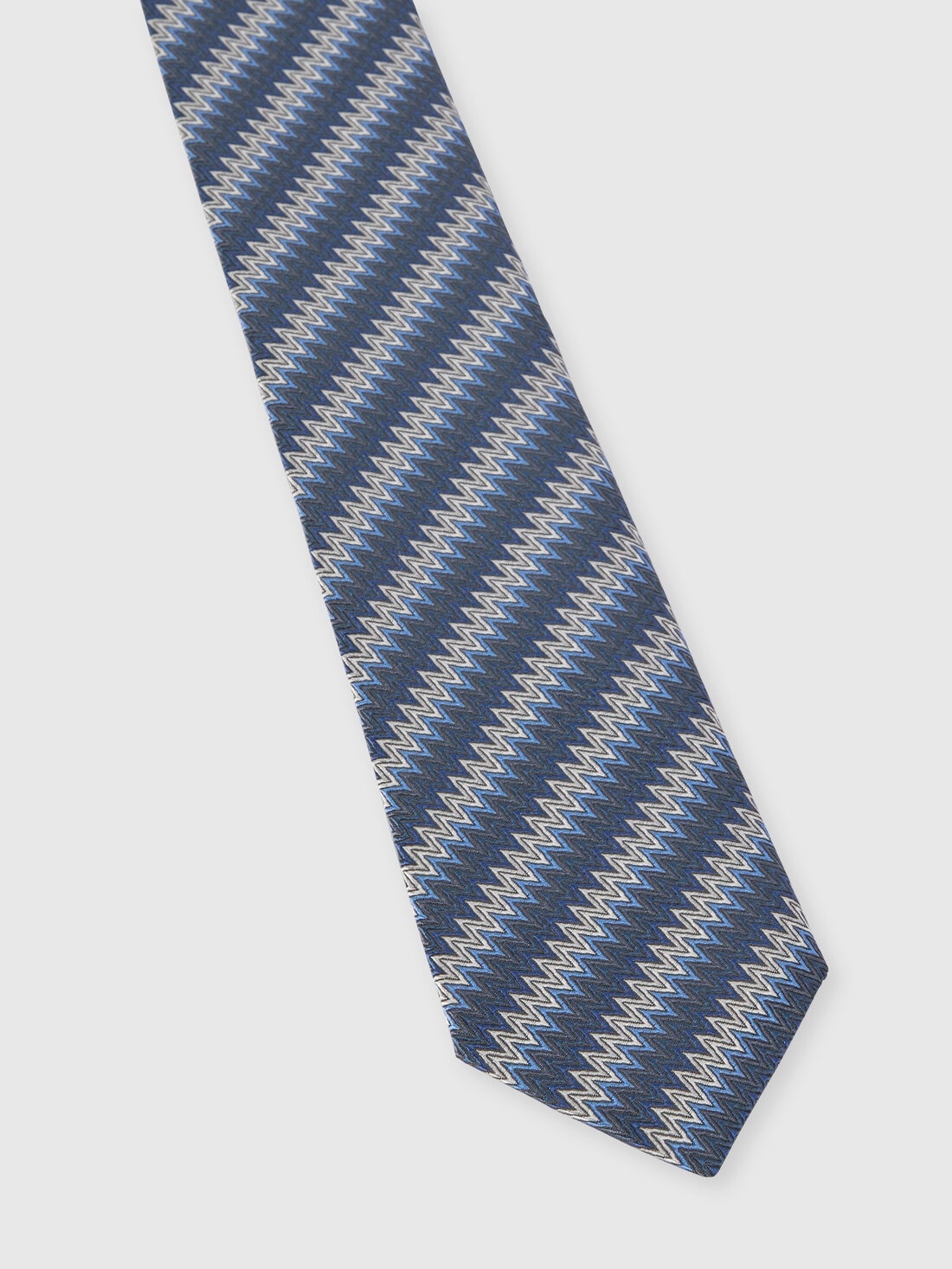 Zig zag silk tie - 2