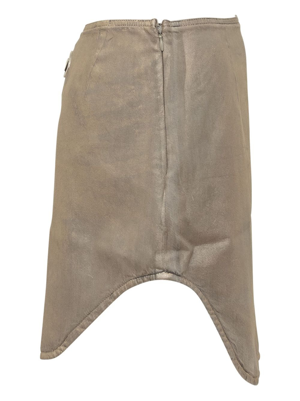 logo-plaque asymmetric skirt - 3