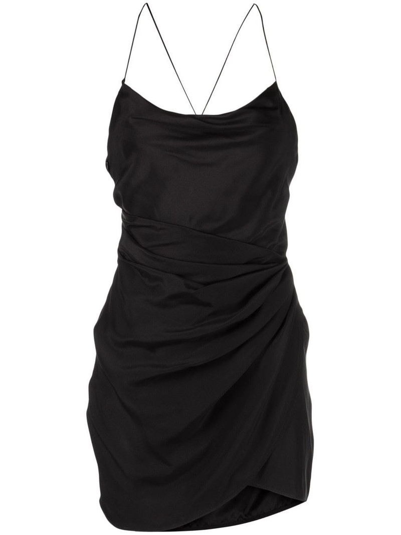 scoop-neck gathered minidress 1