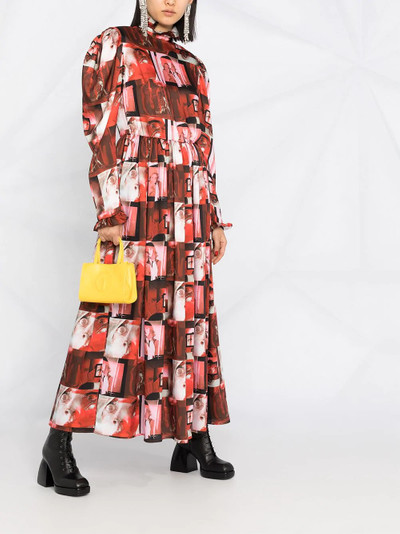 MSGM graphic-print dress outlook