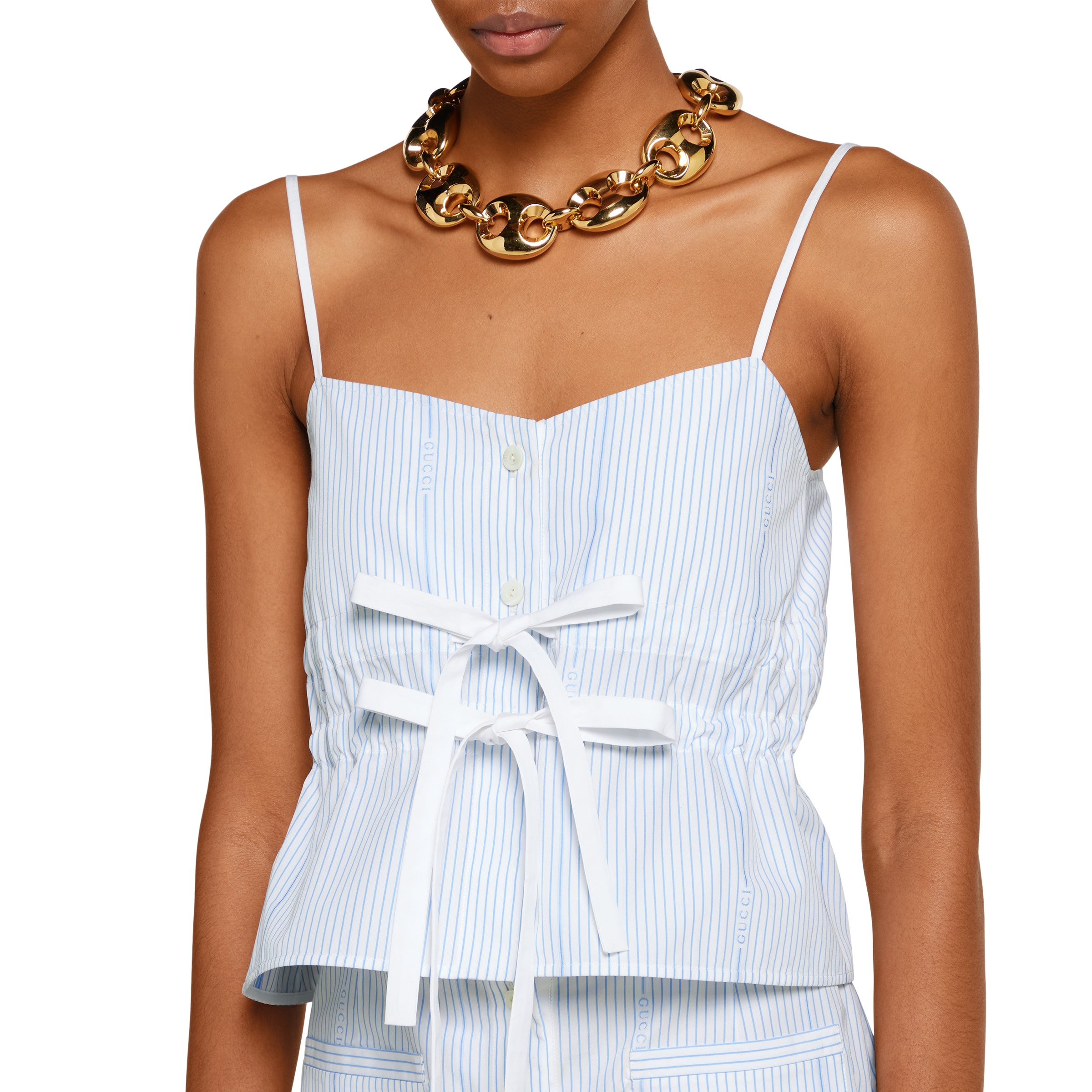 Gucci cotton fil coupé top - 5