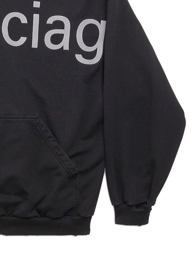 BALENCIAGA logo-print cotton hoodie outlook